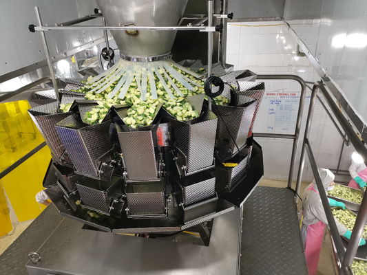 SS304 Frame Dimple Surface 2000g Multihead Weigher