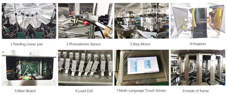 300g 500g 10 Heads Multihead Weigher Packing Machine With Stepper Motor